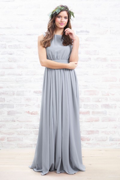 Robe En Crêpe 'Tori' De La Marque Paper Crown - Taille M (6-8) - Beige, Longueur Totale - Neuf Sans étiquettes