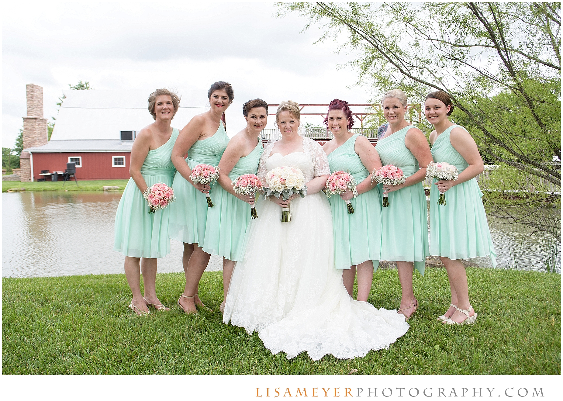 Azazie shop mint green