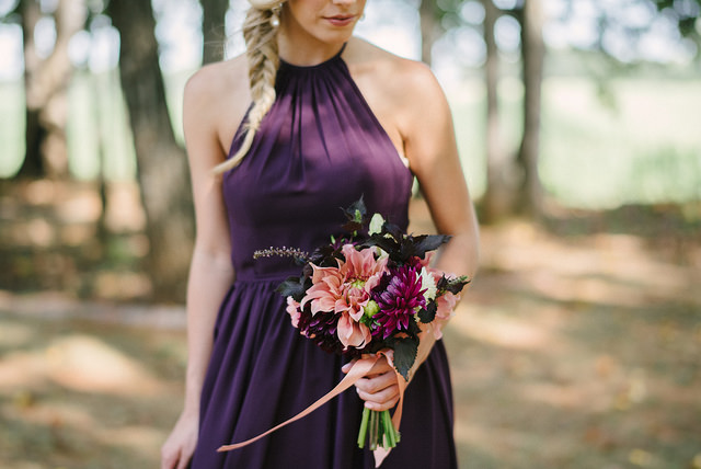 bridesmaid, dress, purple, dark purple, long, grape, bouquet, wedding, formal, event, pretty, wedding