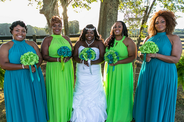 lime bridesmaid dresses