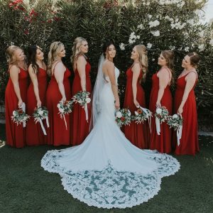 burgundy bridesmaid dresses