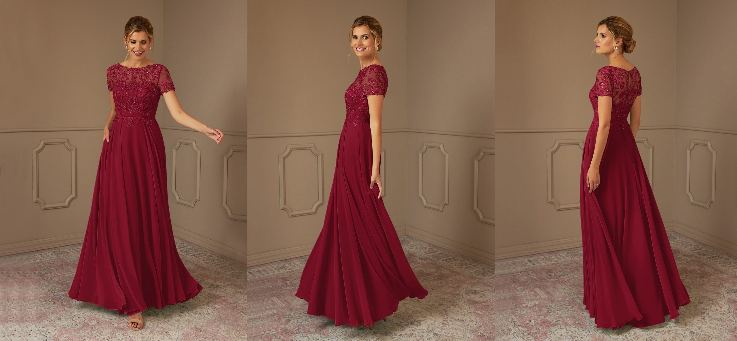 burgundy mother of the bride or groom dresses