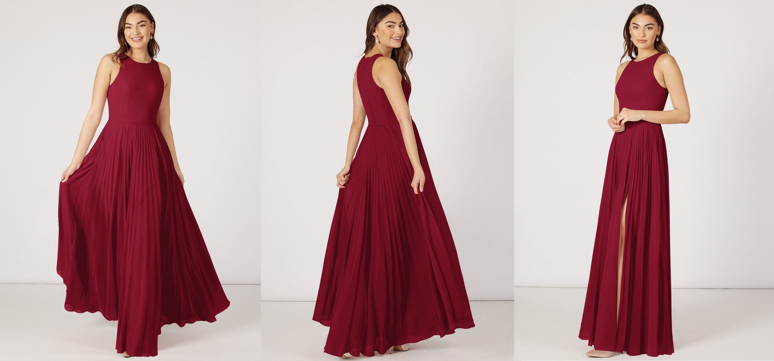 modest burgundy bridesmaid dresses