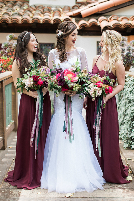 cabernet bridesmaid dresses