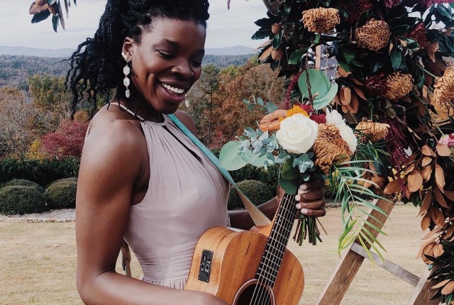 wedding music, Azazie, bridesmaid dress, guitar, wedding dance, first dance
