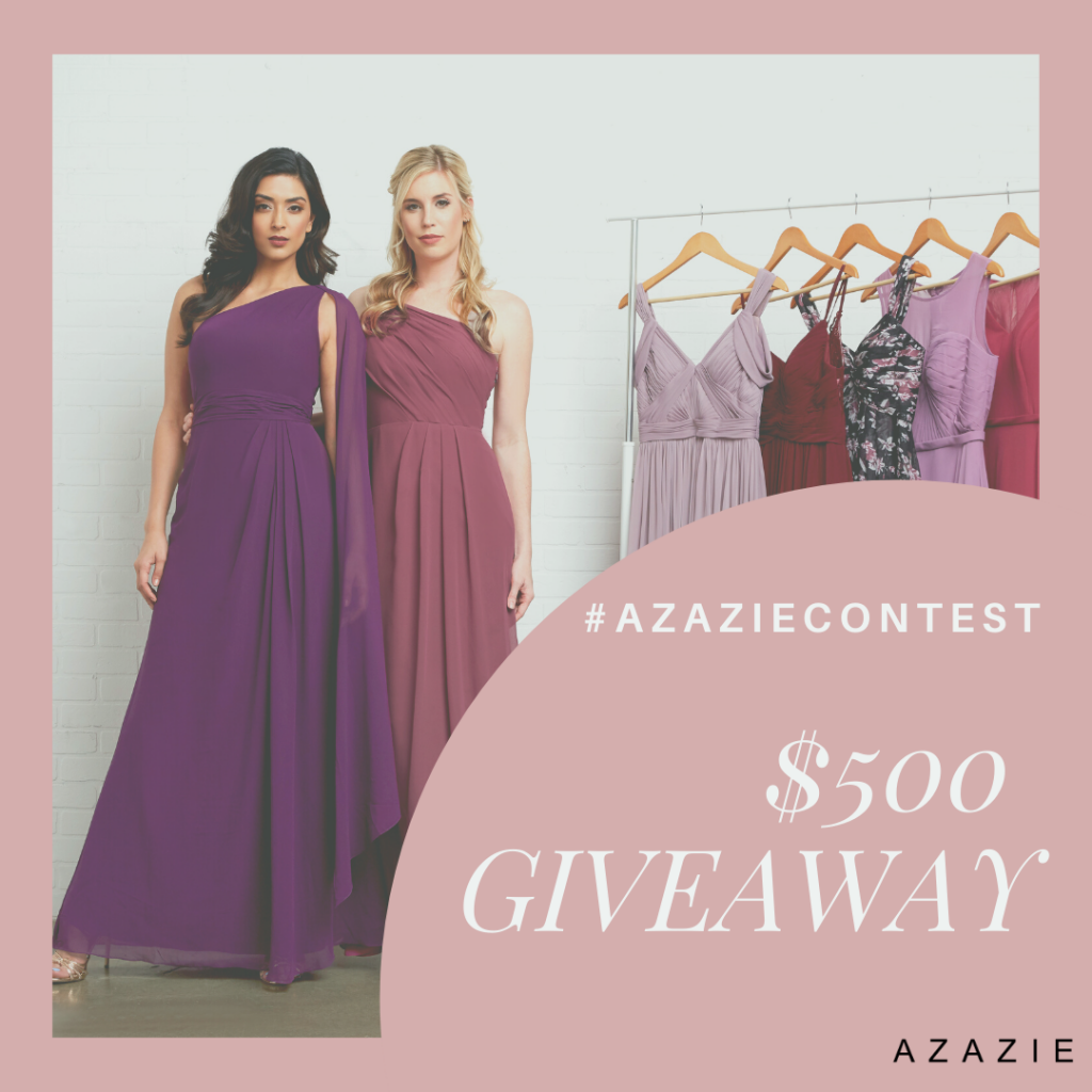 #Azaziecontest,Azazie giveaway, Azazie promo, Azazie, Giveaway, Contest, Free, coupon, coupon code, cocktail dress, wedding dress, party dress,