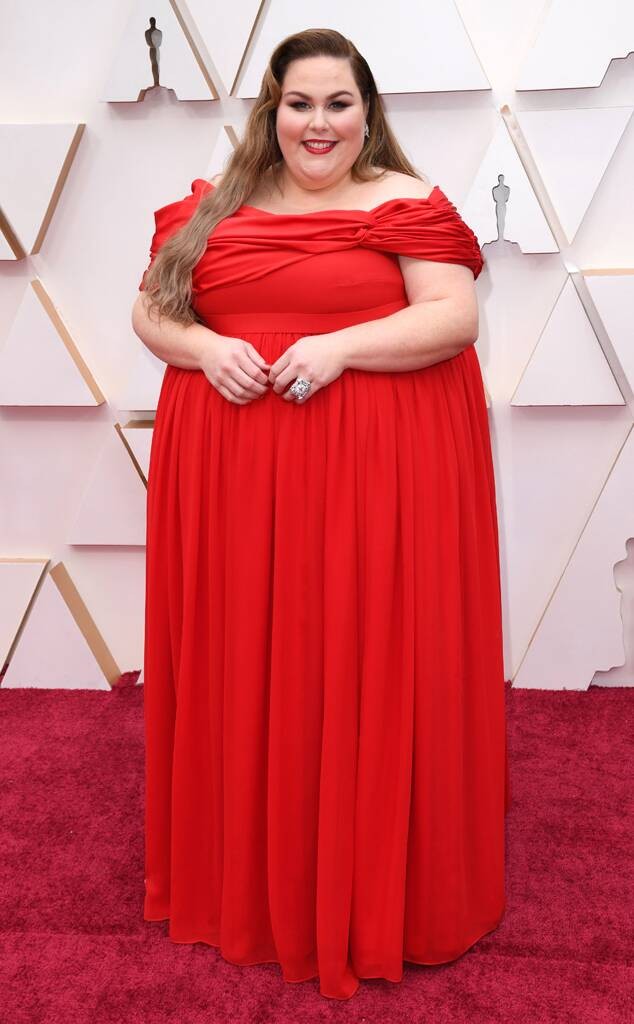 Chrissy Metz, The Oscars, red dress, Red Carpet, Azazie, celebrity styles