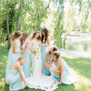 green spring bridesmaid dresses