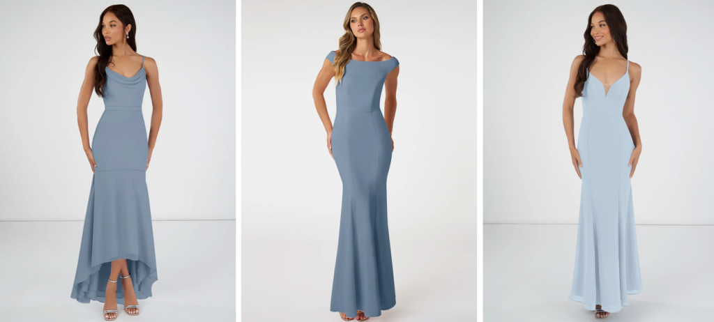 blue bridesmaid dresses