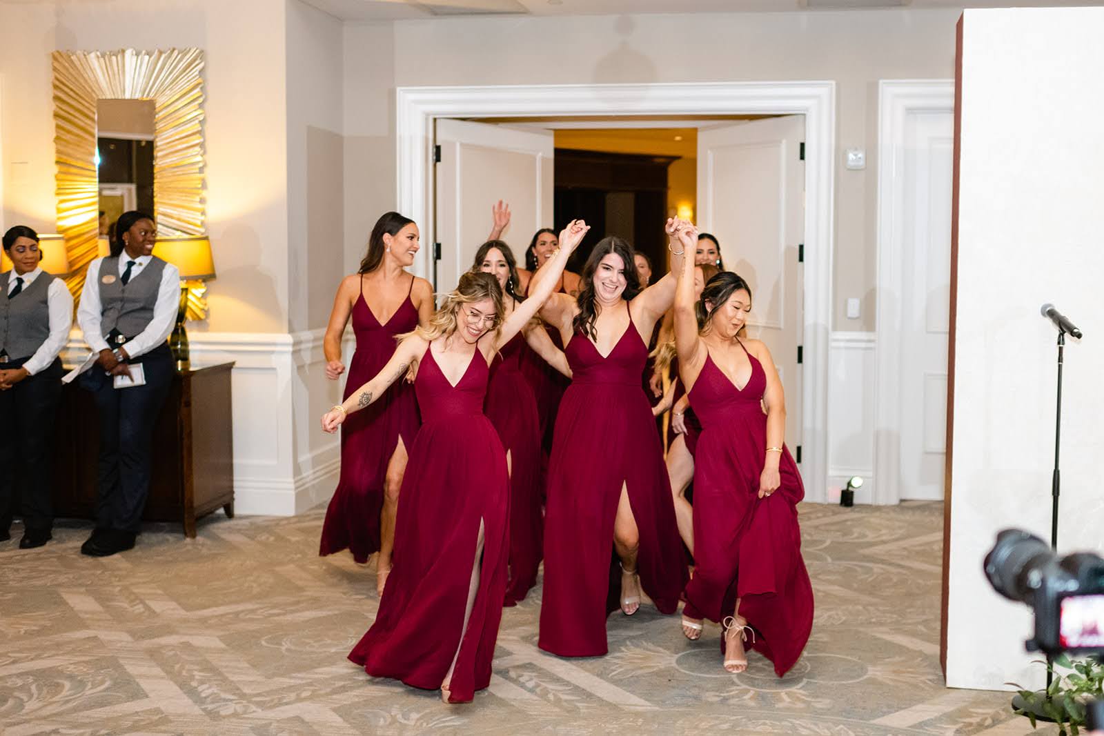 burgundy bridesmaid dresses 