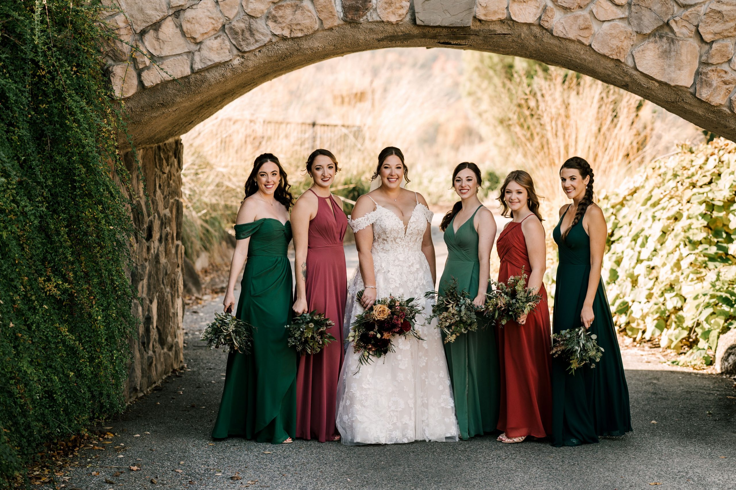 dark green bridesmaid dresses 