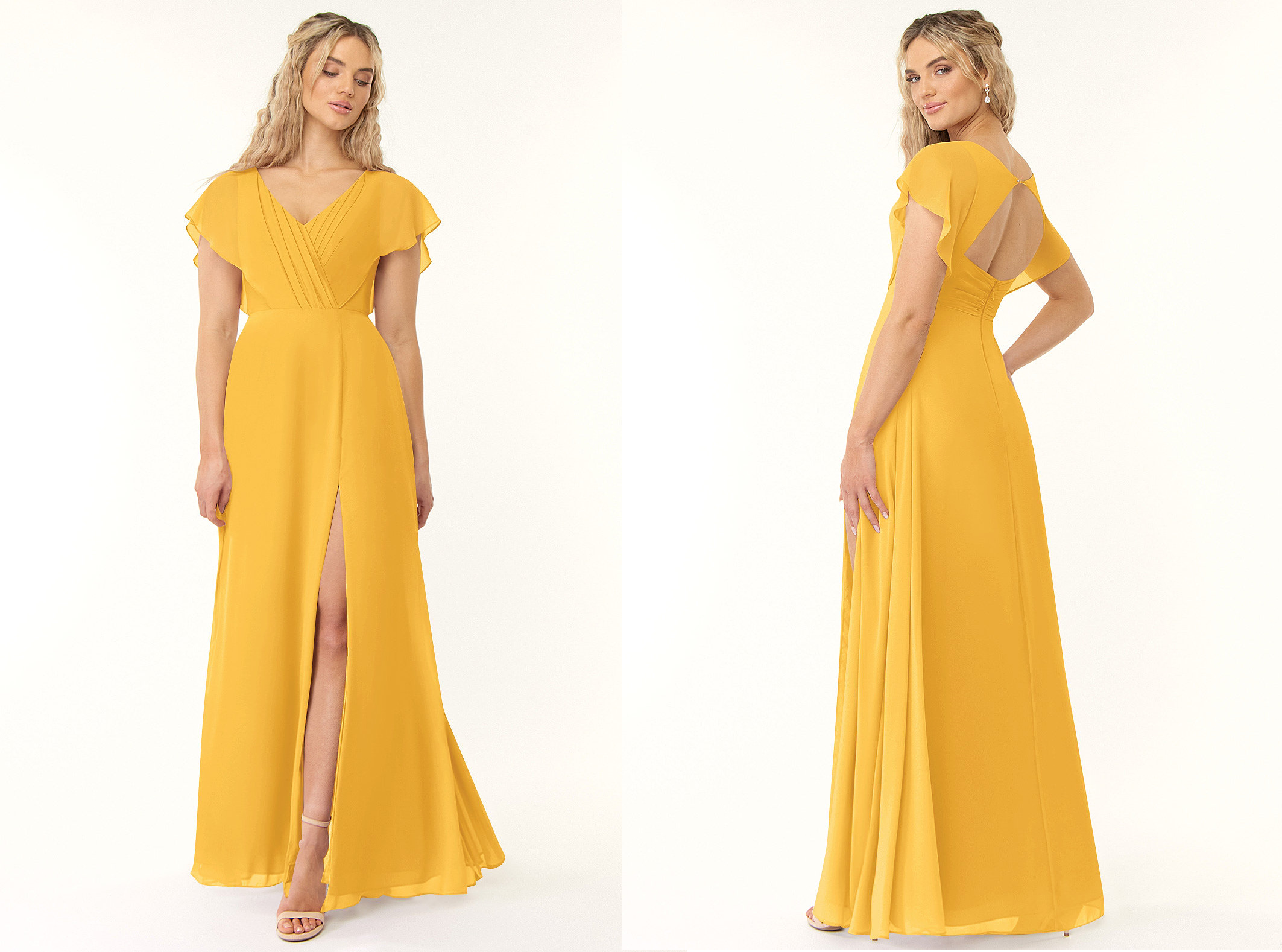 gold bridesmaid dresses 