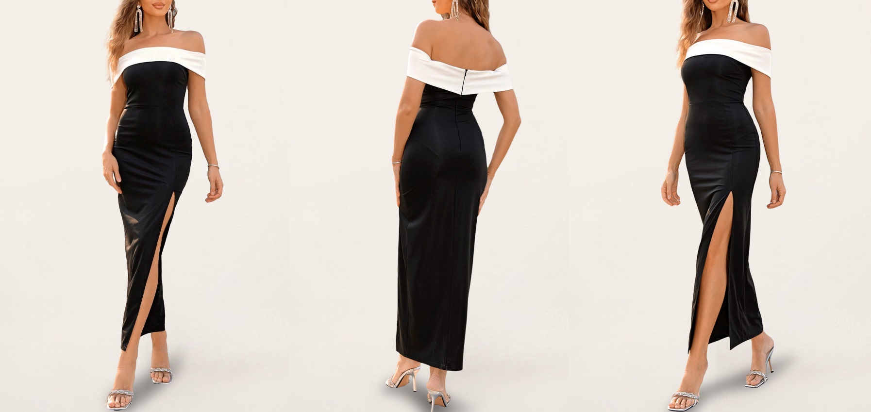 black and white party dresses