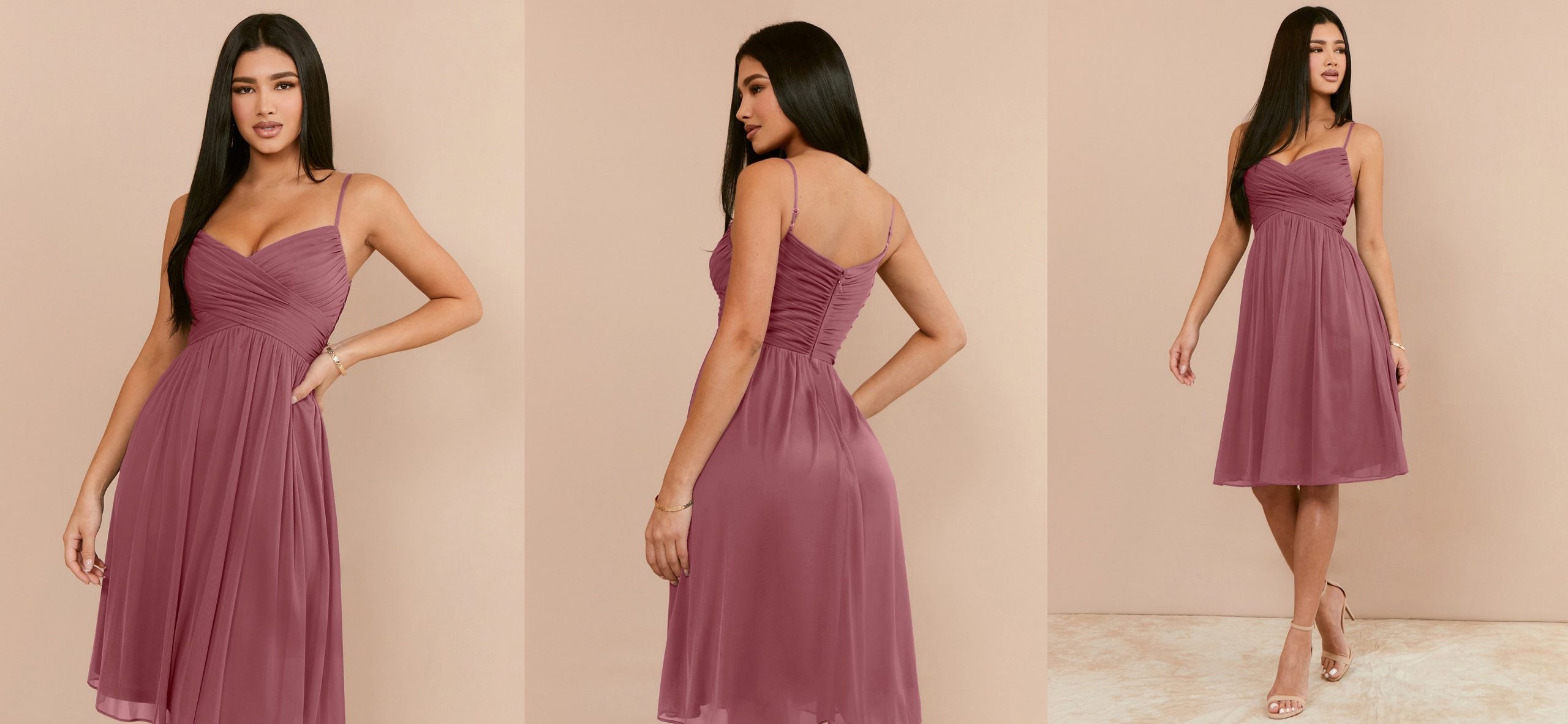 satin party dresses