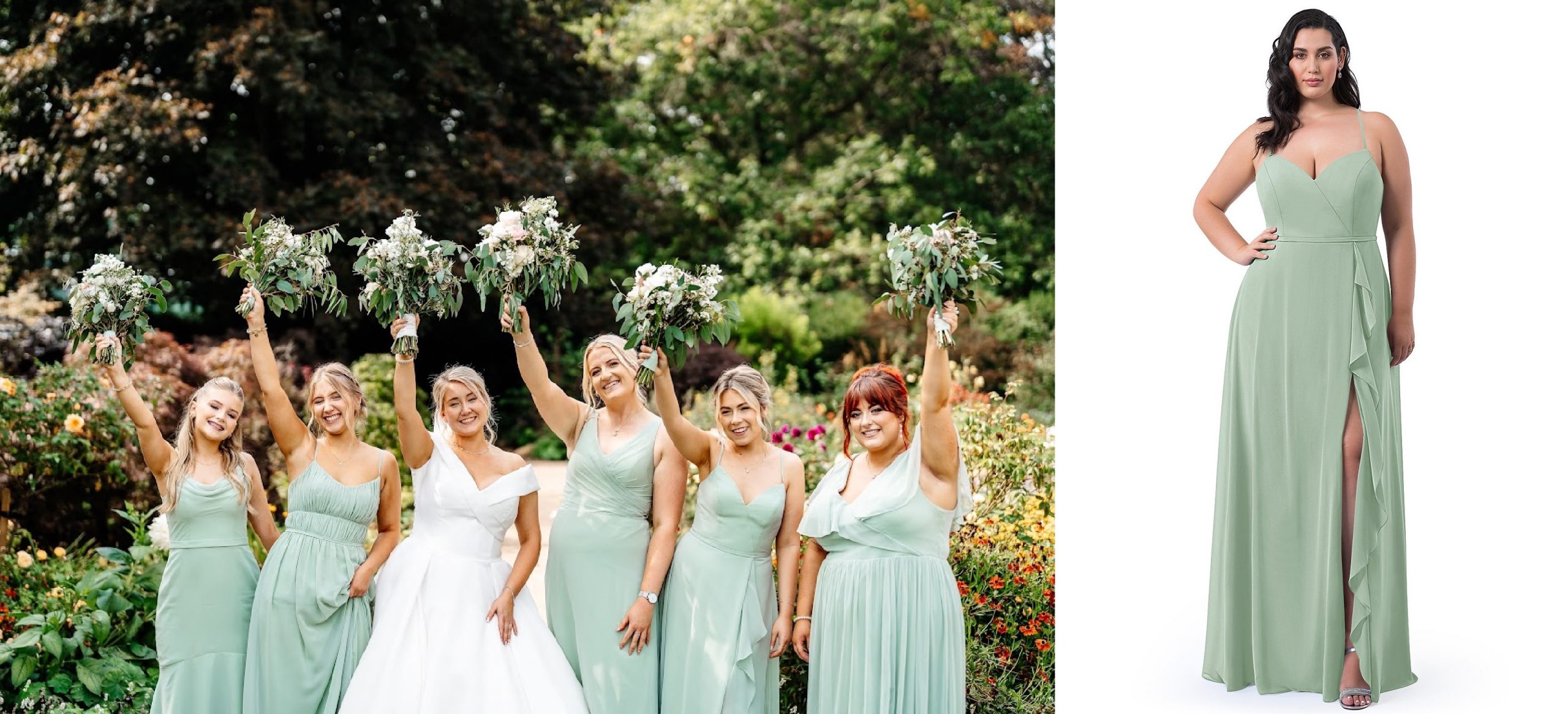 Agave Green bridesmaid dresses