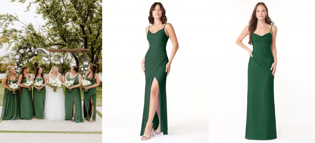 dark green bridesmaid dresses