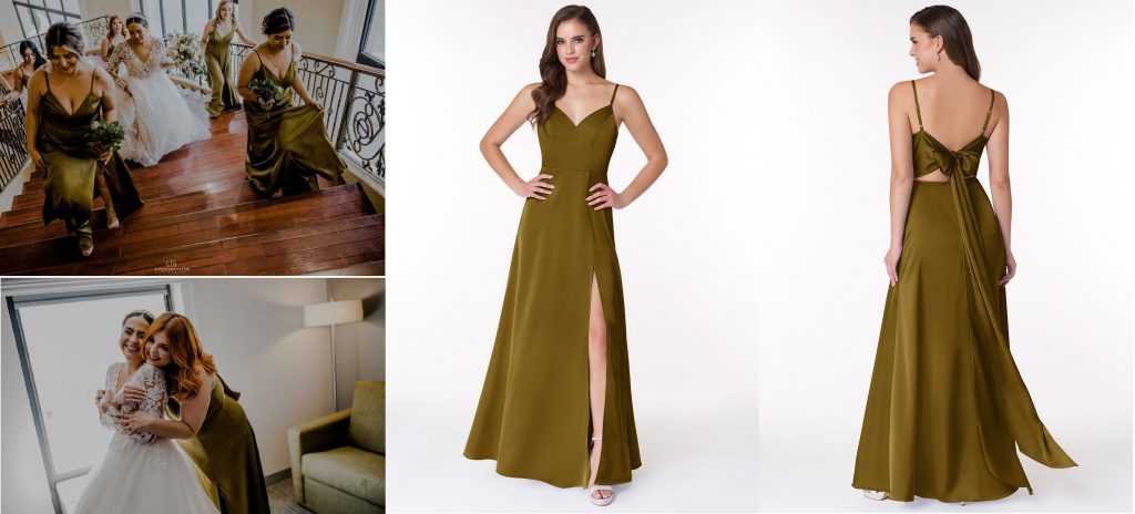 olive green bridesmaid dress-