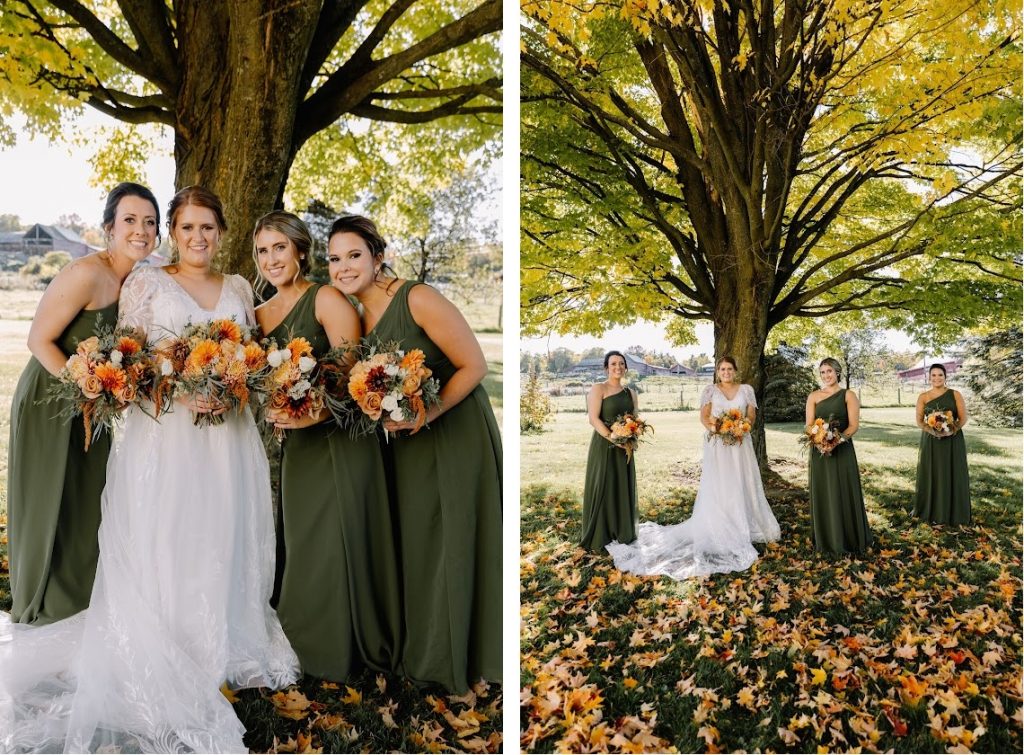 olive green bridesmaid dress