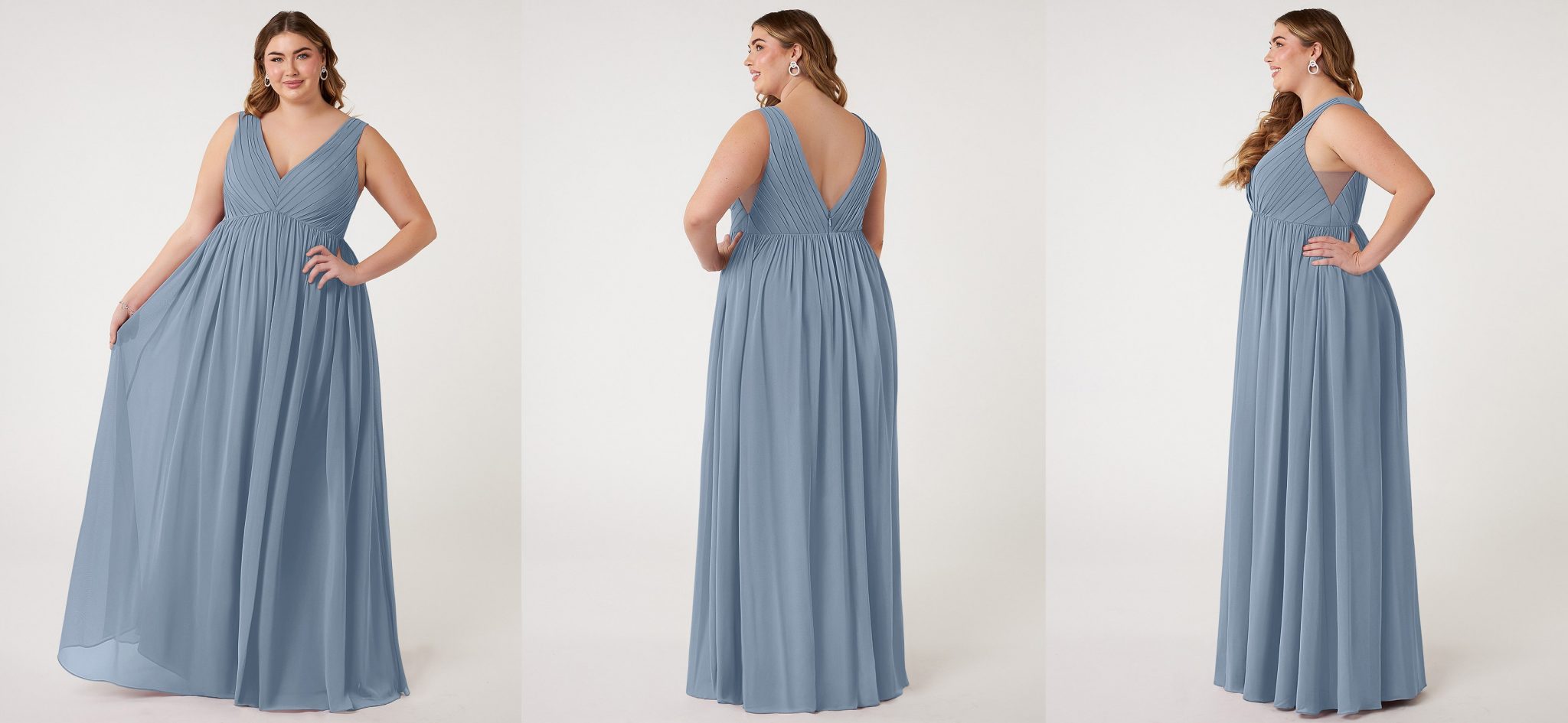 Whispers of Elegance: Timeless Charm with Dusty Blue Bridesmaid Dresses