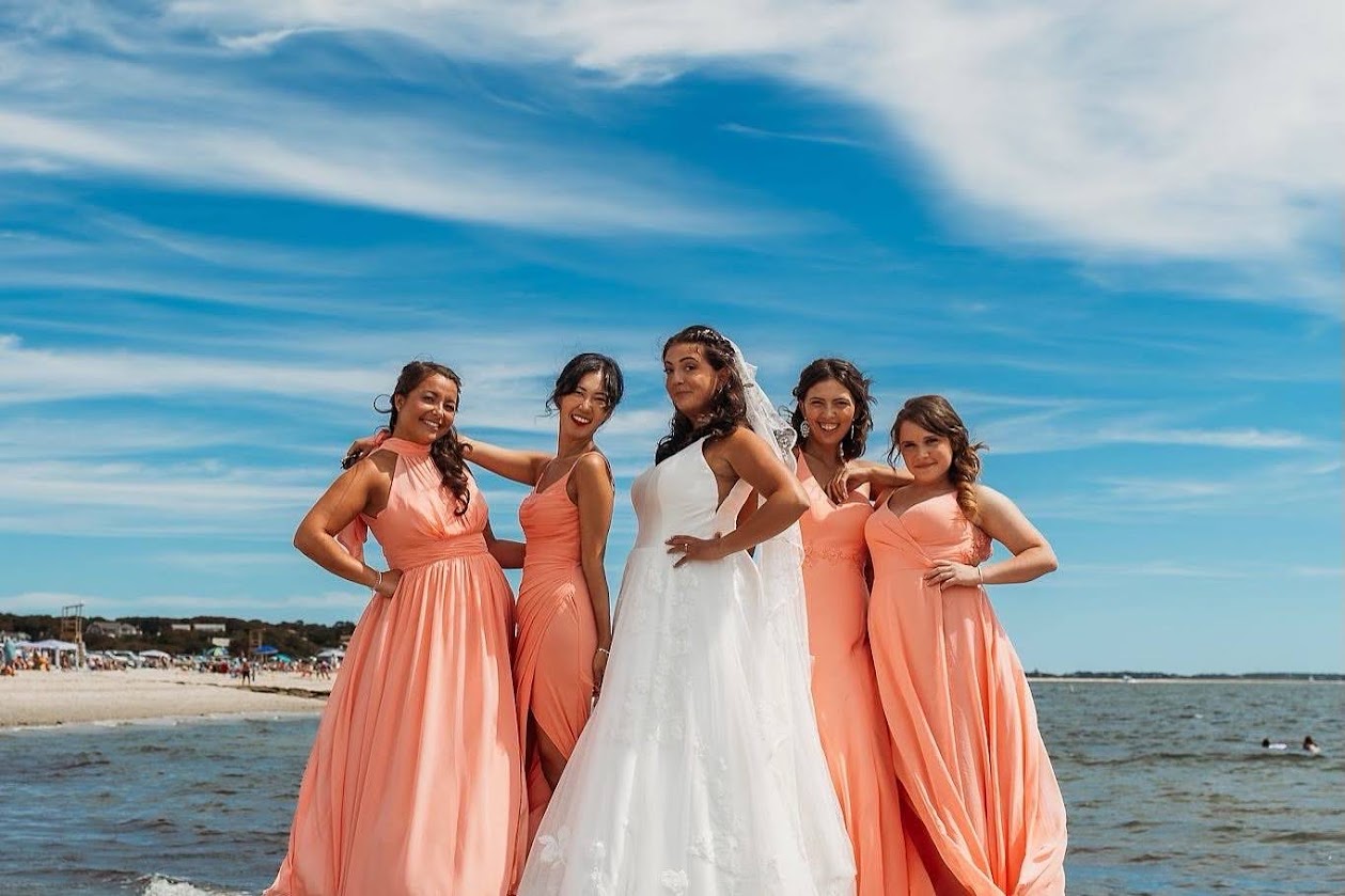 coral bridesmaid dresses