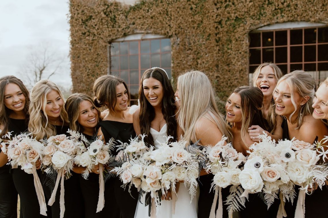black bridesmaid dresses