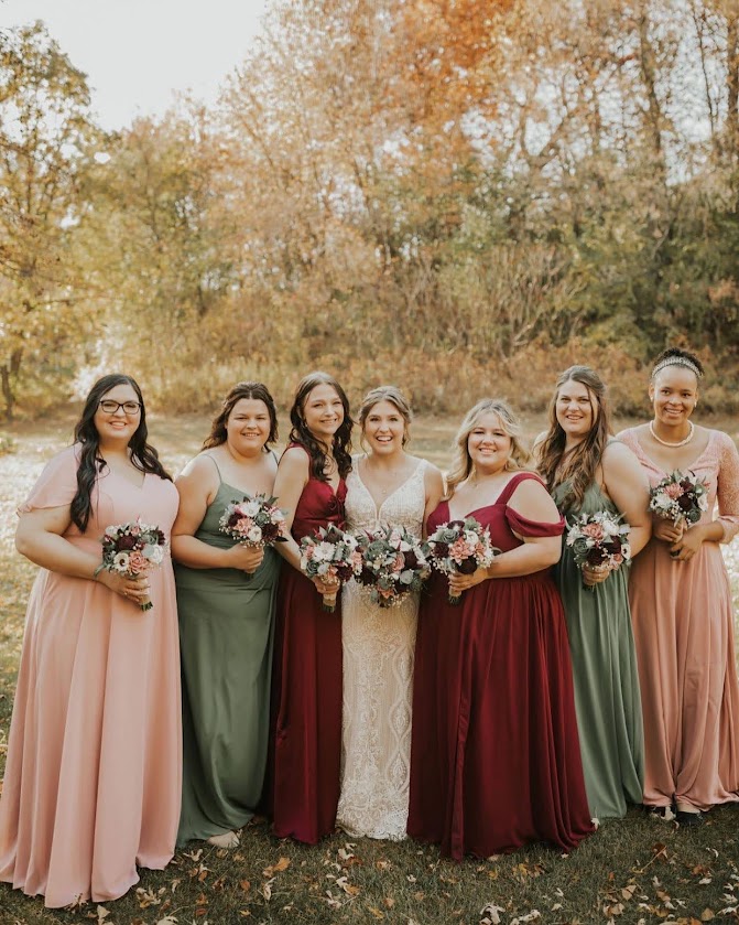 mix match bridesmaid 